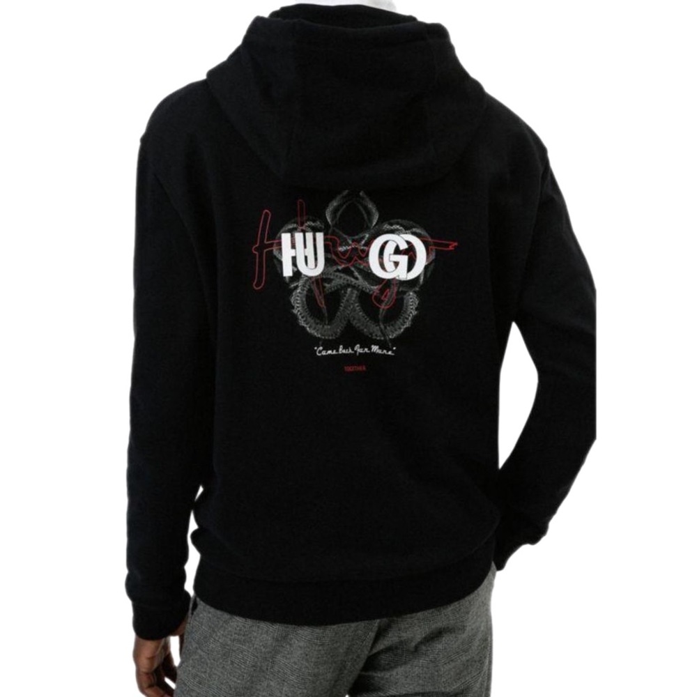 Hugo hoodie | Men Med | black red snake